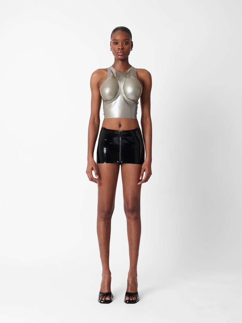 POSTER GIRL MANHATTAN LATEX MINI SKIRT BLACK outlook