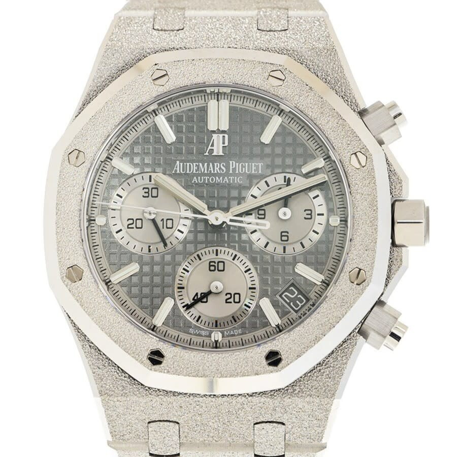 Pre-owned Audemars Piguet Frosted Royal Oak Chronograph Automatic Grey Dial Men's Watch 26239BC.GG.1 - 2