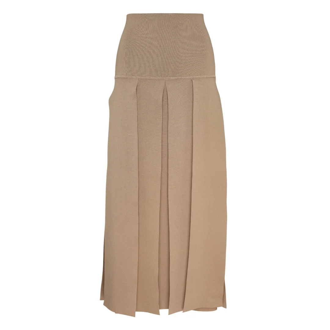 Textured Pleats Midi Skirt - 1