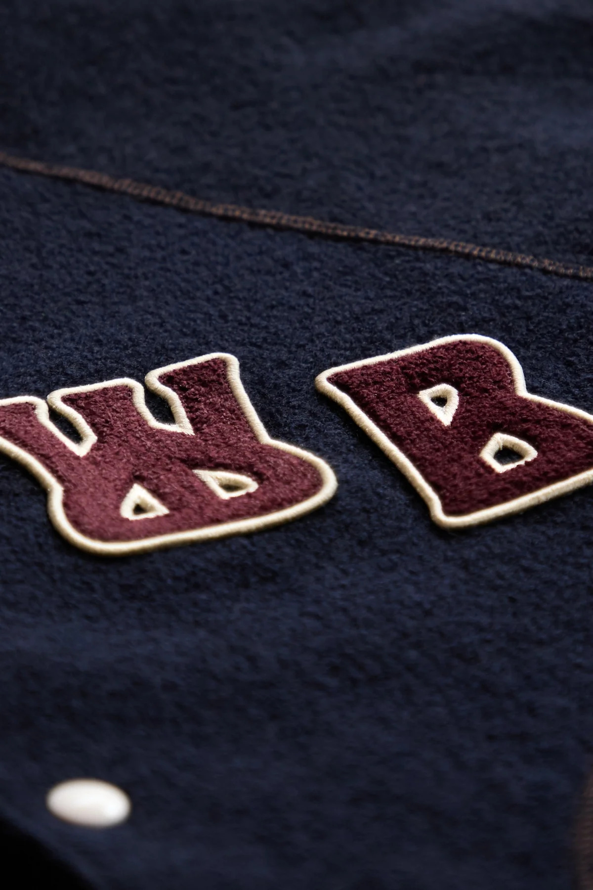 Wales Bonner October Varsity Jacket Navy - 3