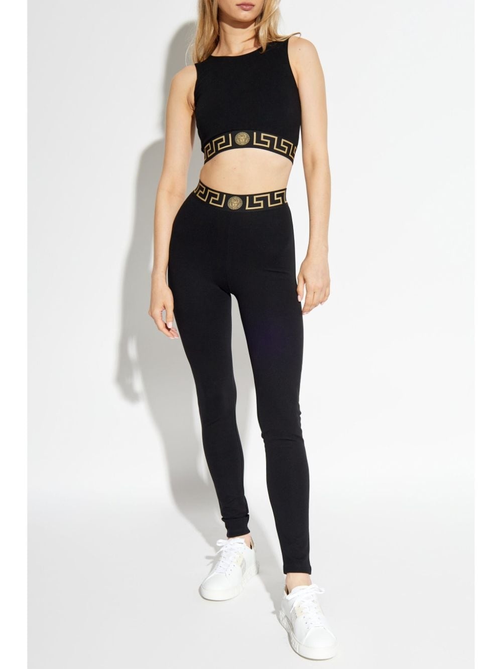 Greca-waistband high-waist leggings - 2