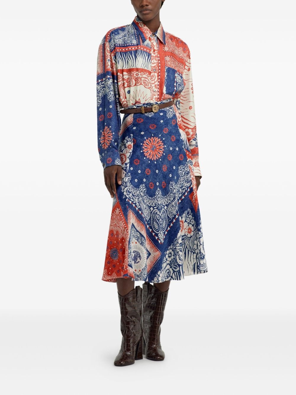 bandana-print midi skirt - 2