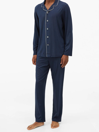 Derek Rose Basel piped-trim modal-blend pyjamas outlook