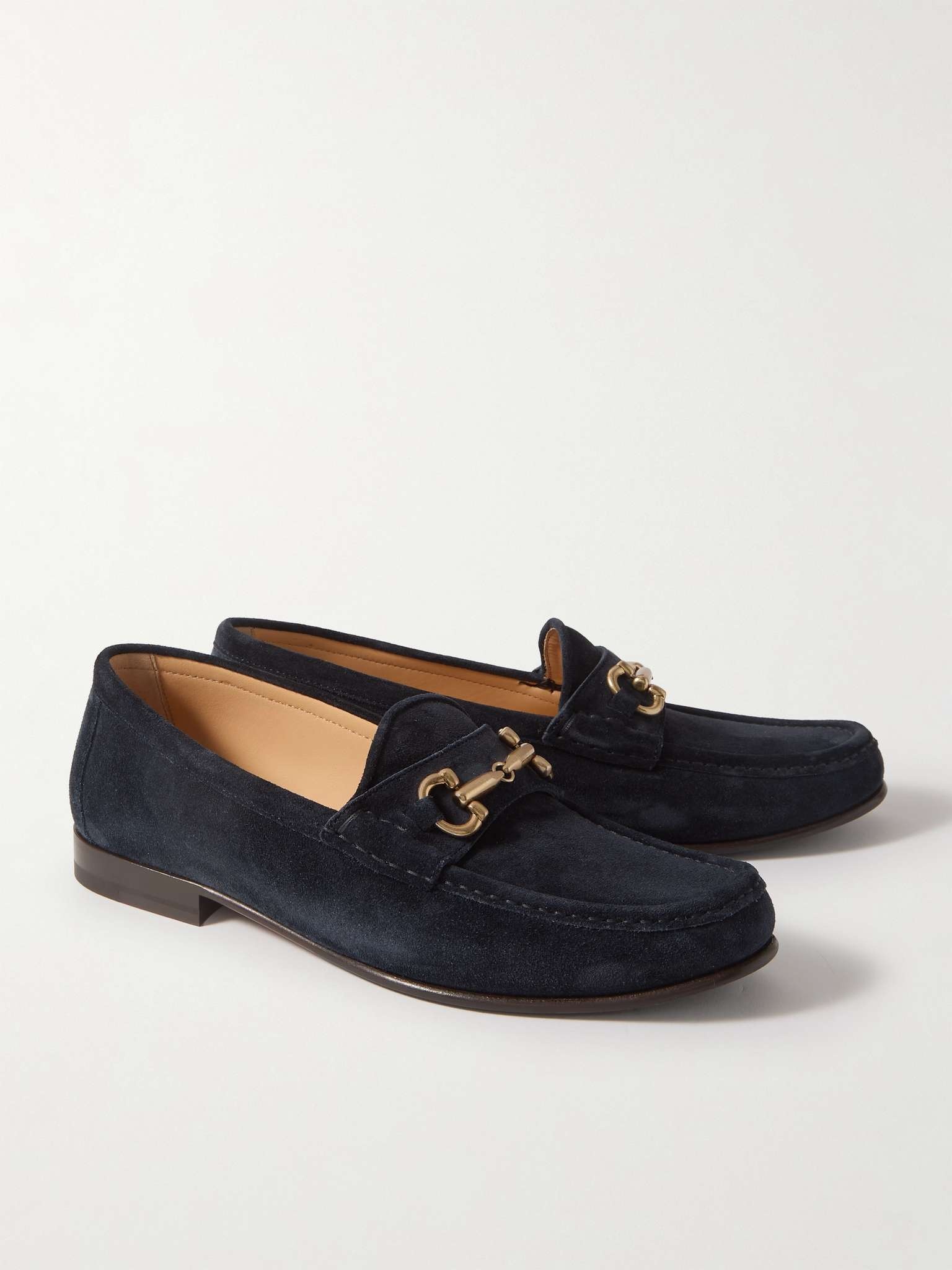 Horsebit-Embellished Suede Loafers - 4