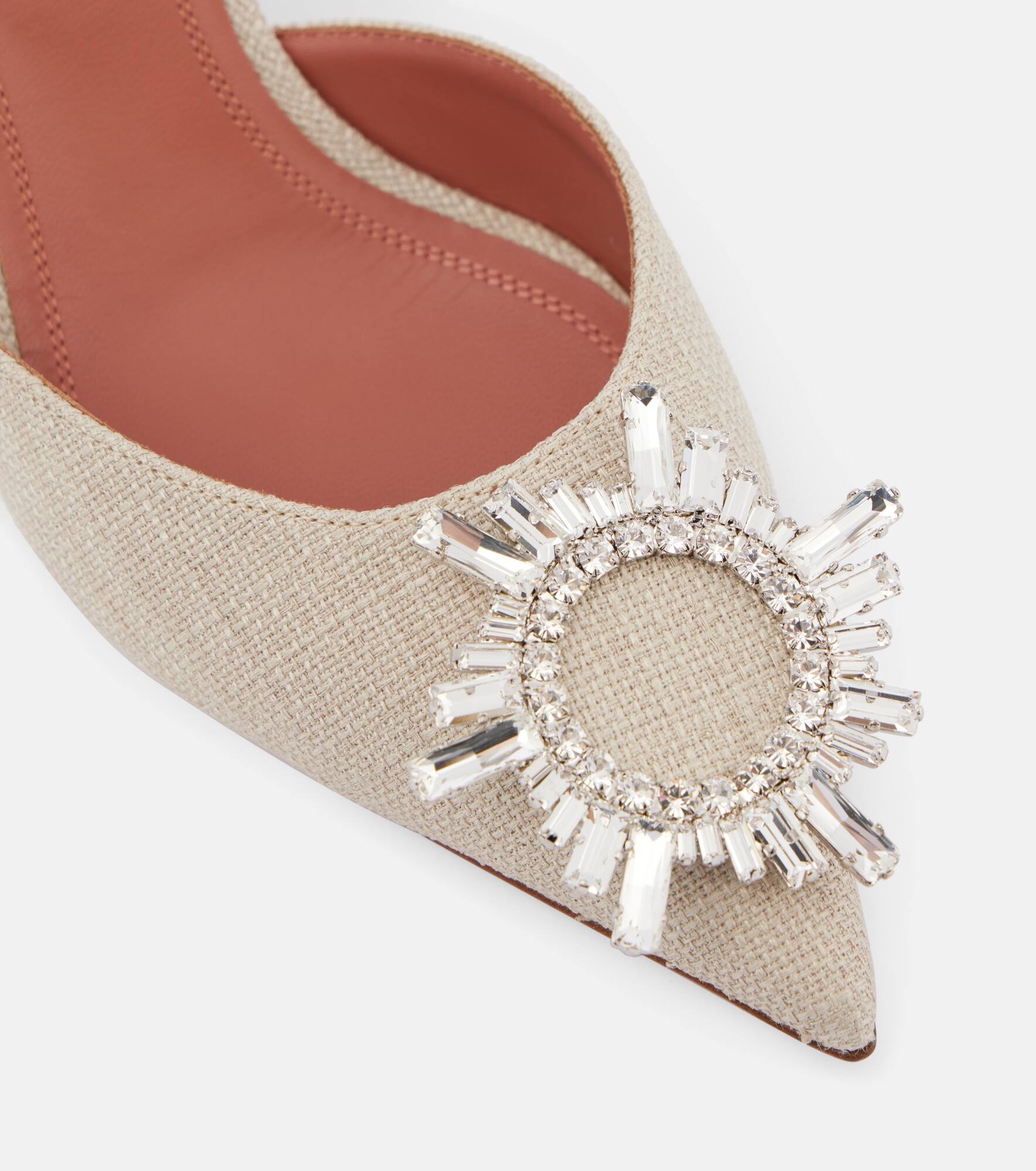 Begum 70 embellished canvas slingback pumps - 6