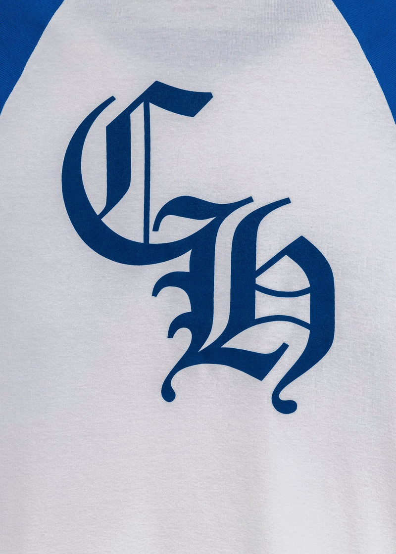 크롬 하트 화이트 블루 야구 Longsleeve 4