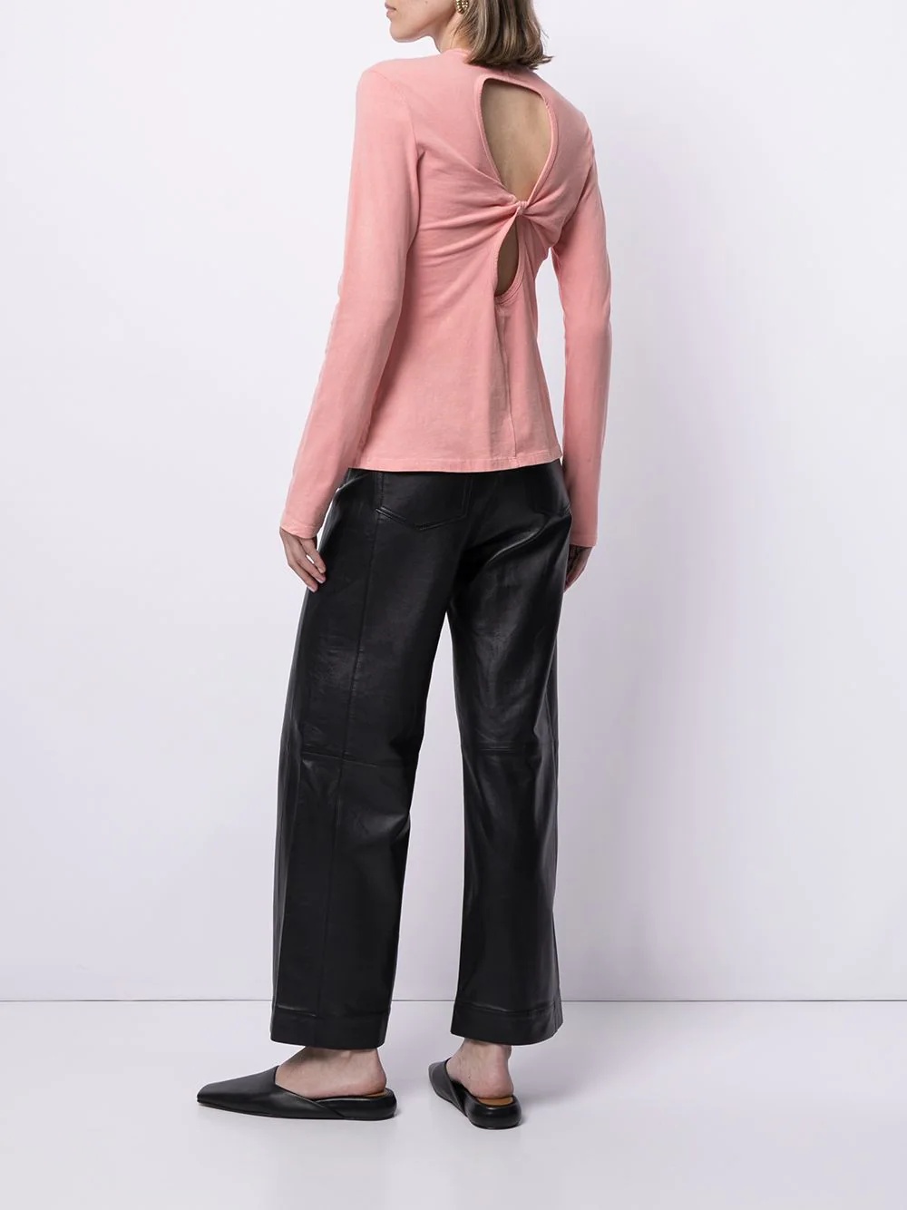 twist-detail open-back top - 2
