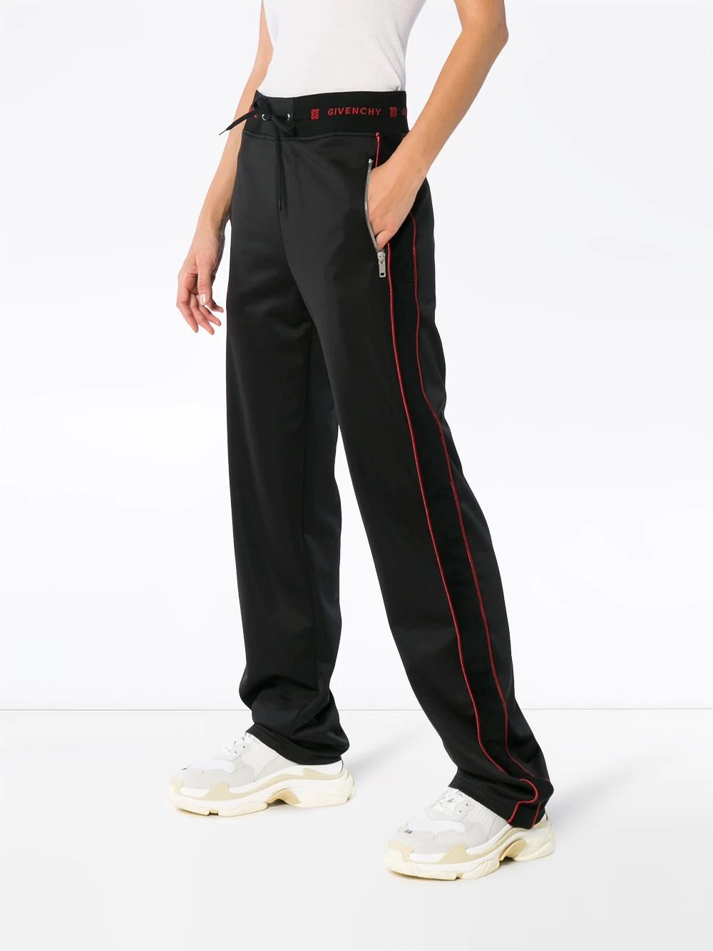 side-stripe logo track pants - 3