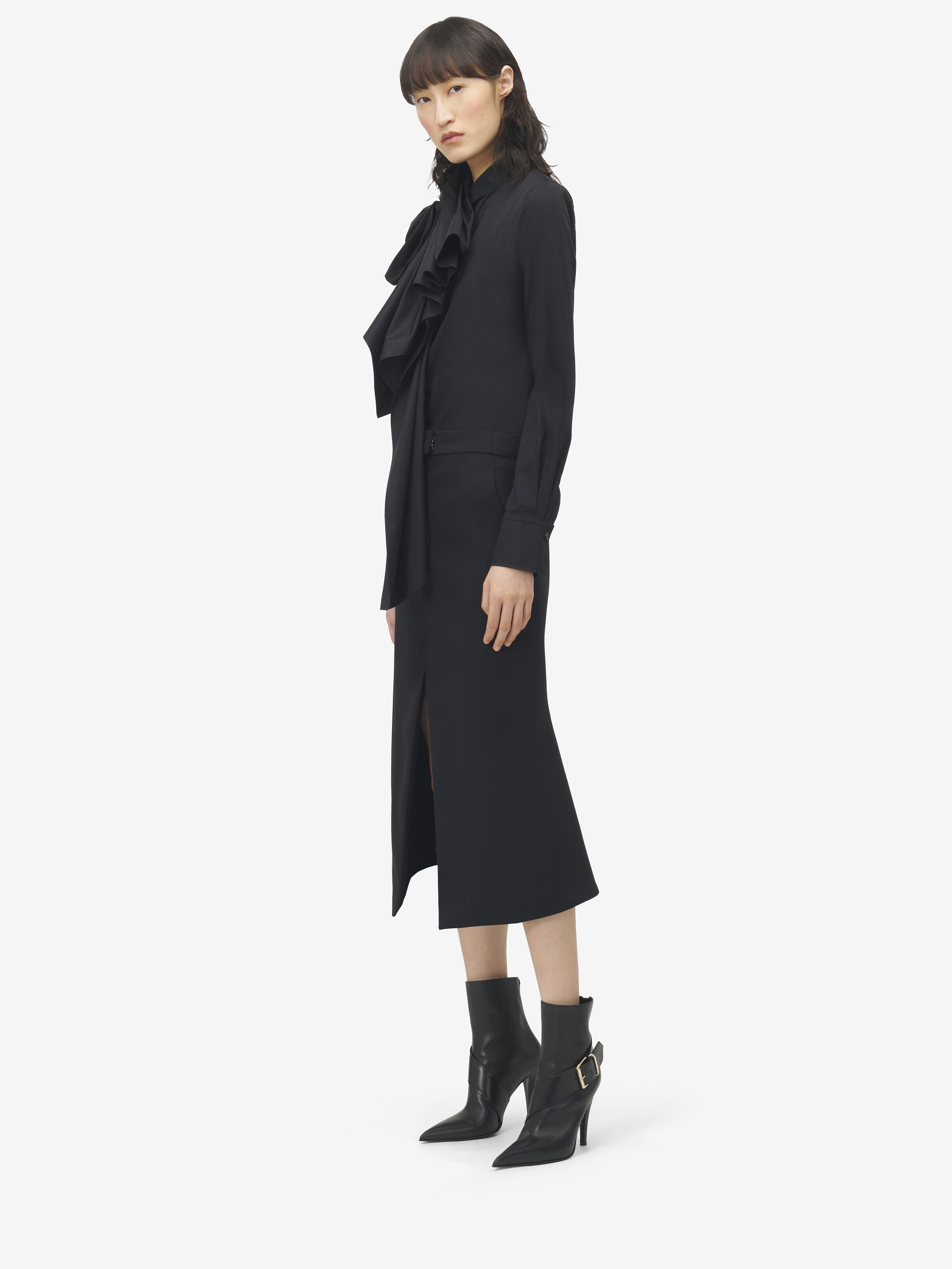 Cutaway Pencil Skirt - 3