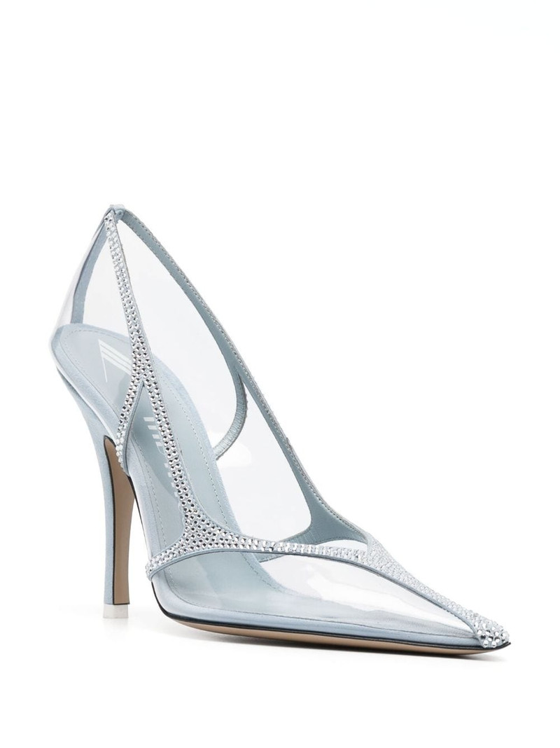 THE ATTICO Venus 105mm transparent crystal pumps outlook