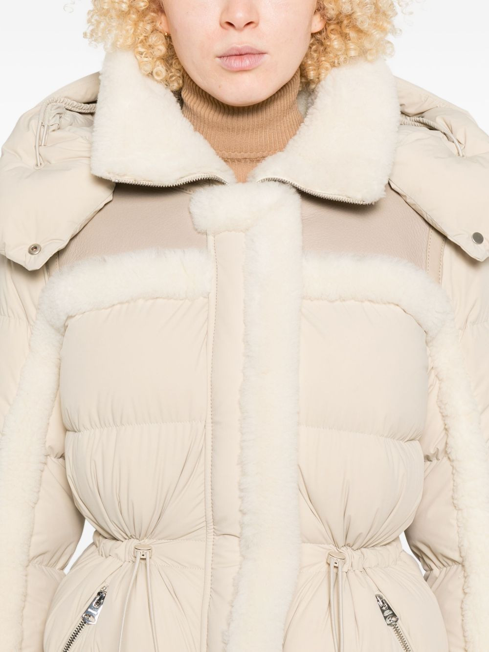 Lilibeth quilted shearling-trimmed coat - 5
