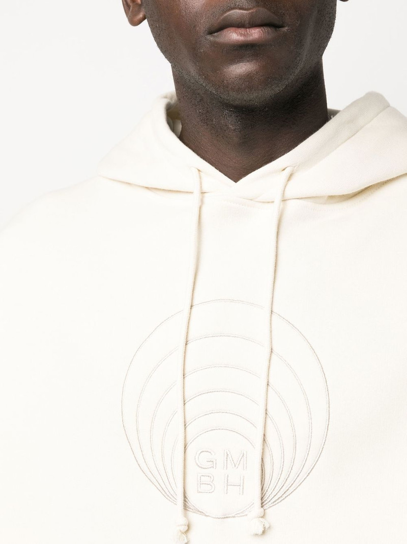 logo-embroidered organic cotton hoodie 6