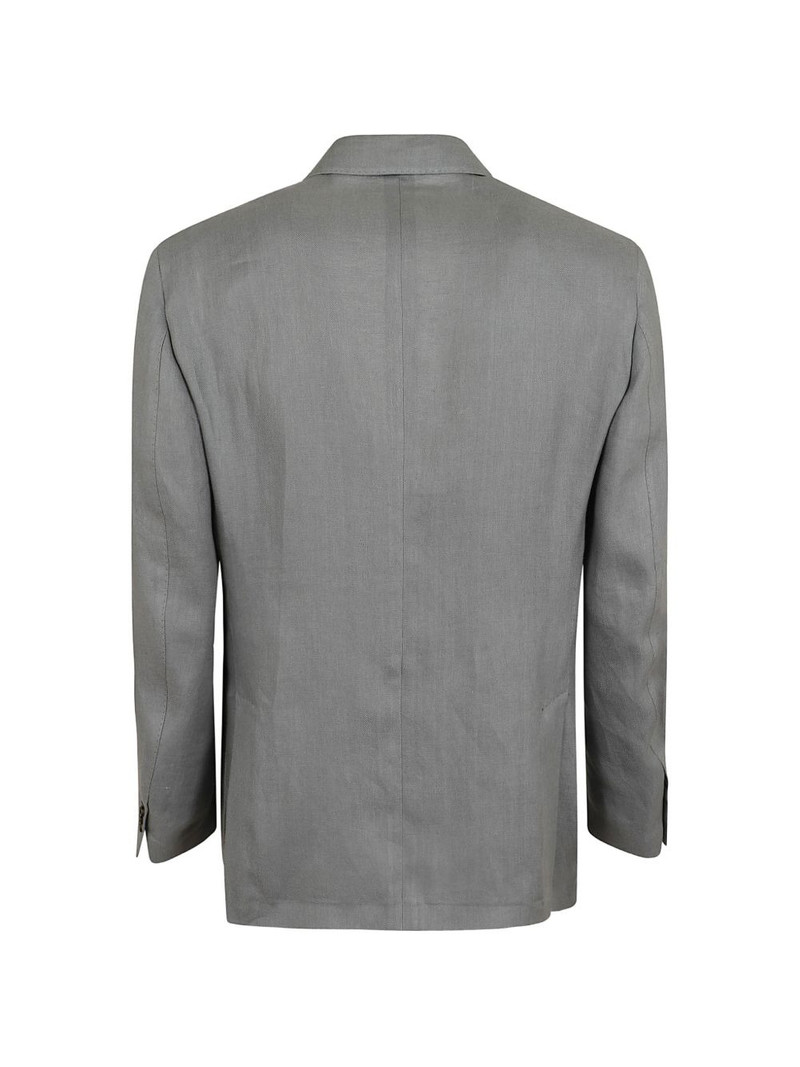 LARDINI flower-pin buttoned suit outlook