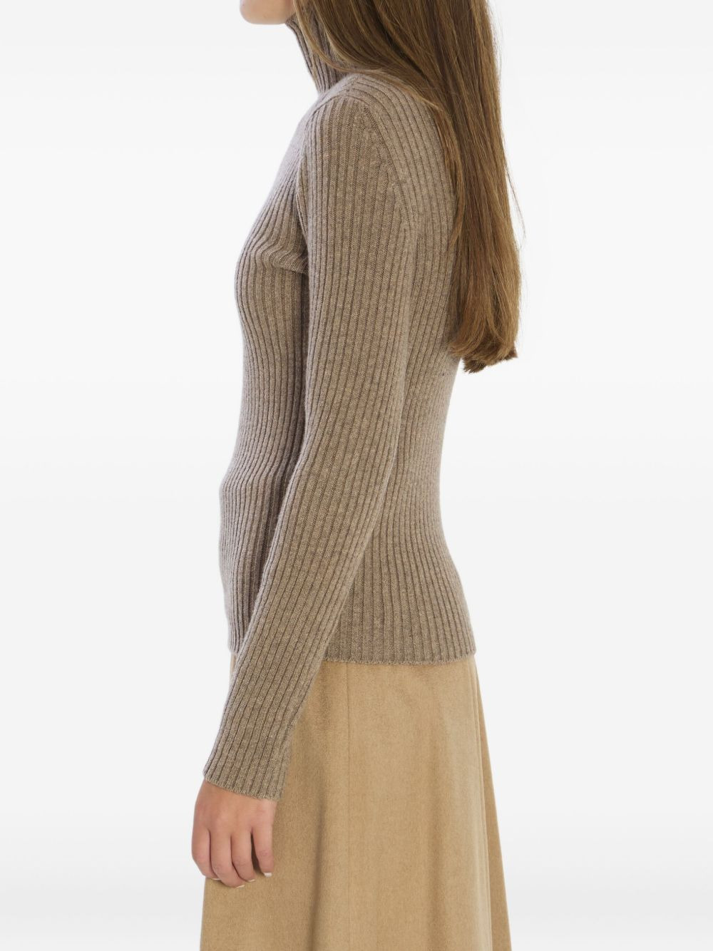 ribbed high-neck sweater - 3