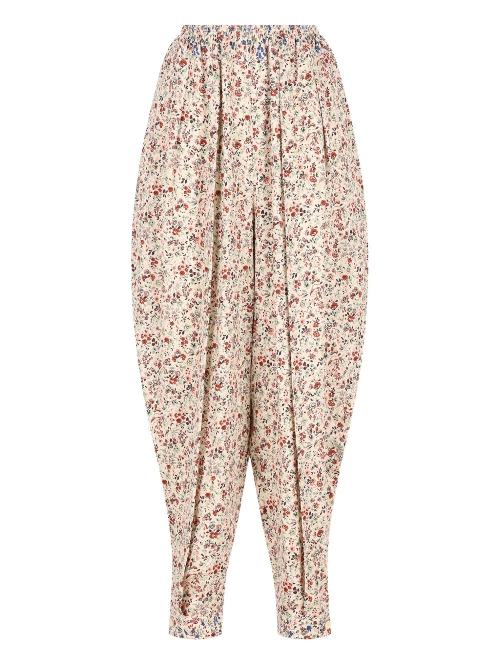 Emon floral-print pleated trousers - 2