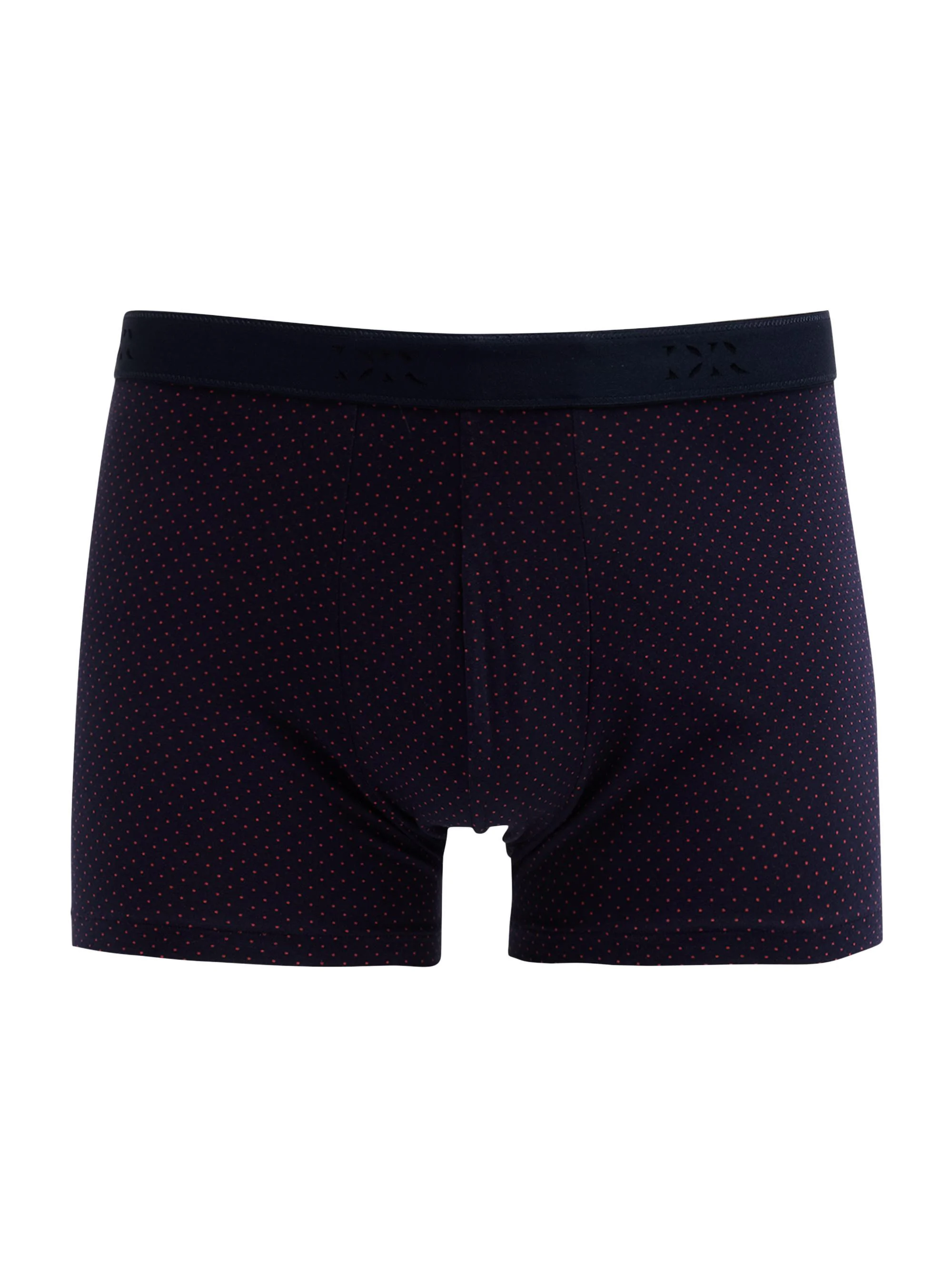 Men's Spot Polka Dot Jersey Boxer Briefs - Navy - 1
