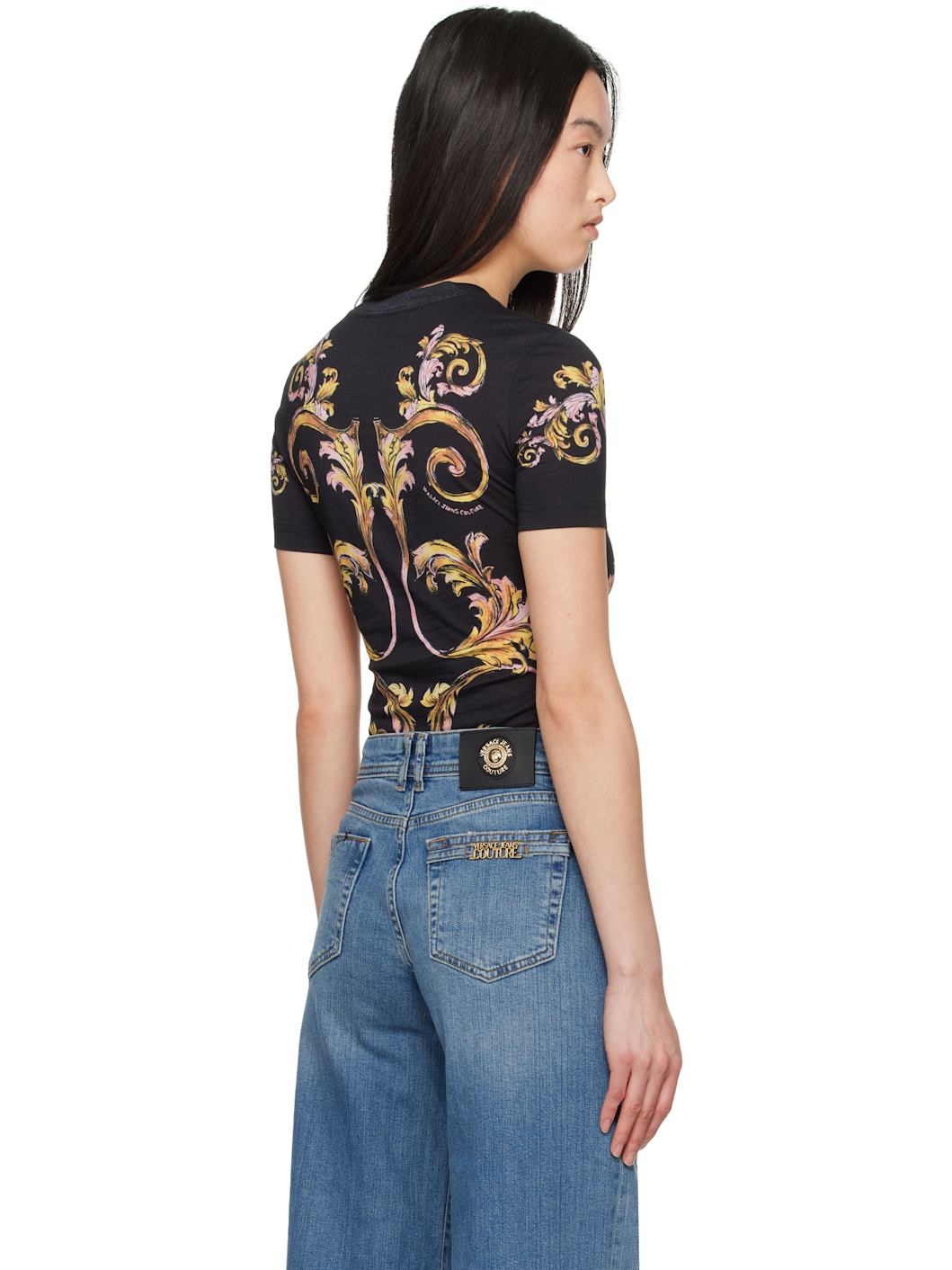 Black Outline Barocco T-shirt - 3
