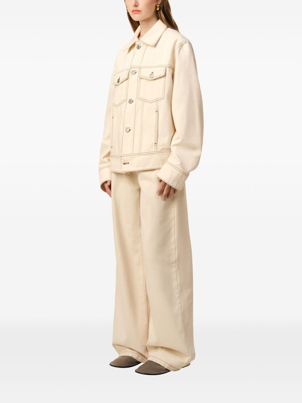 cotton trucker jacket - 3