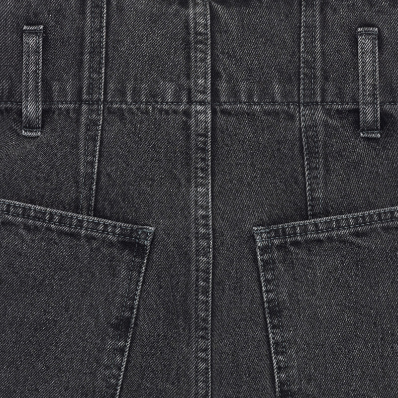 JUMBO JEANS IN CHARCOAL WASH DENIM 3