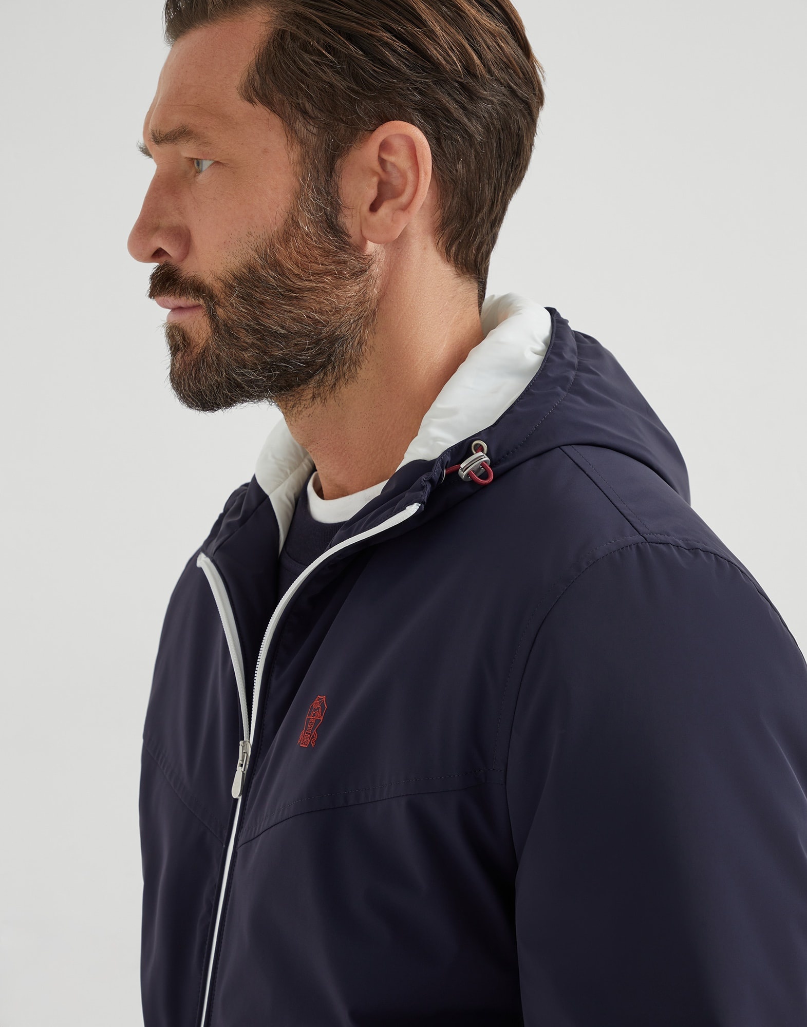 Bonded nylon hooded outerwear jacket with Thermore® padding and logo - 3