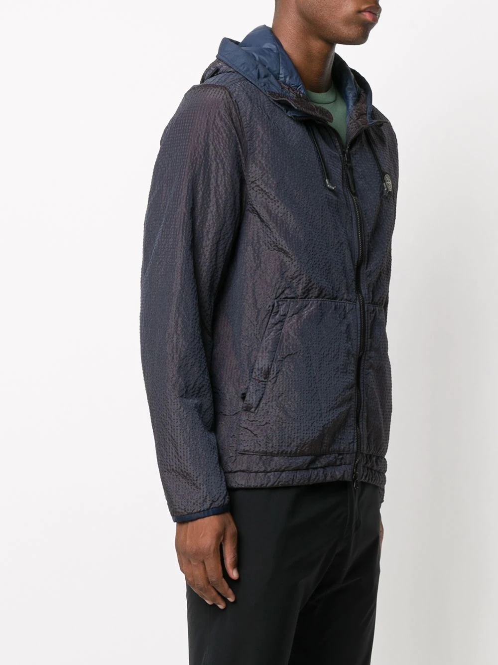 lightweight hooded jacket with logo at chest - 3