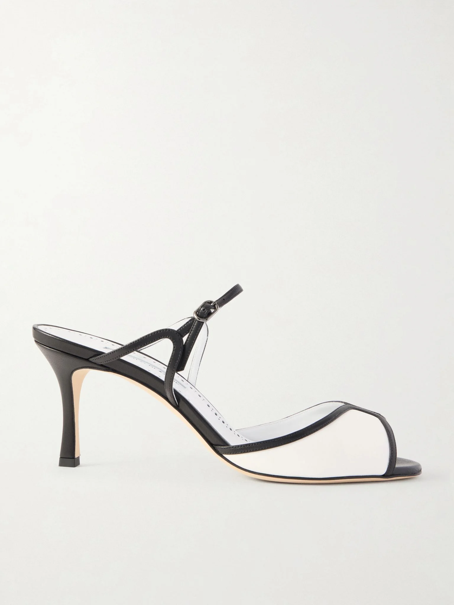 Versari 70 two-tone leather mules White - 1