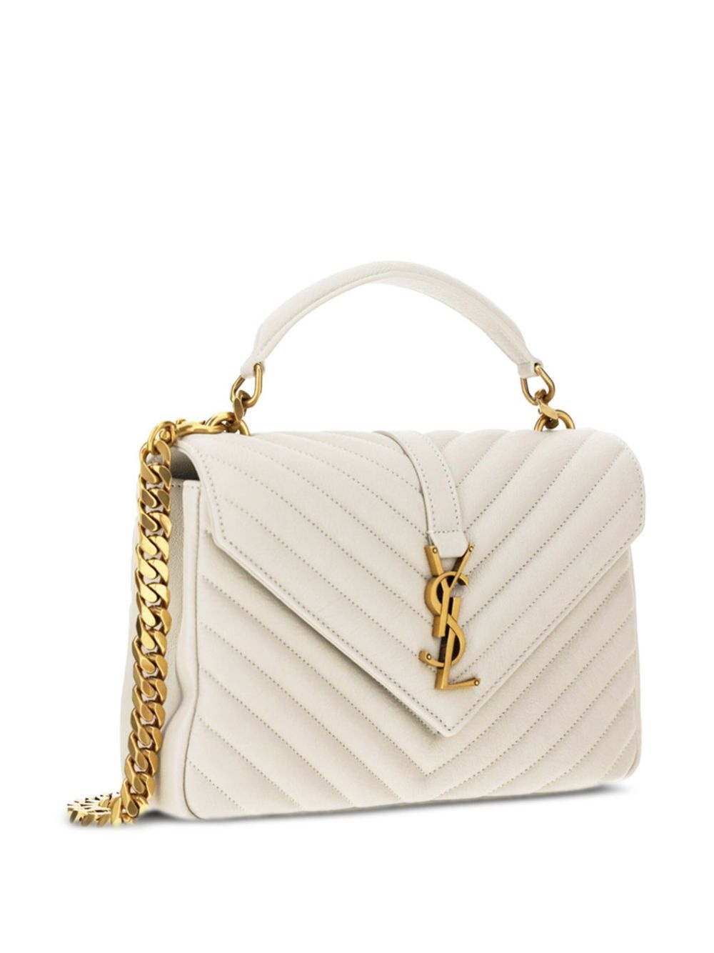 logo plaque quilted shoulder bag - 4