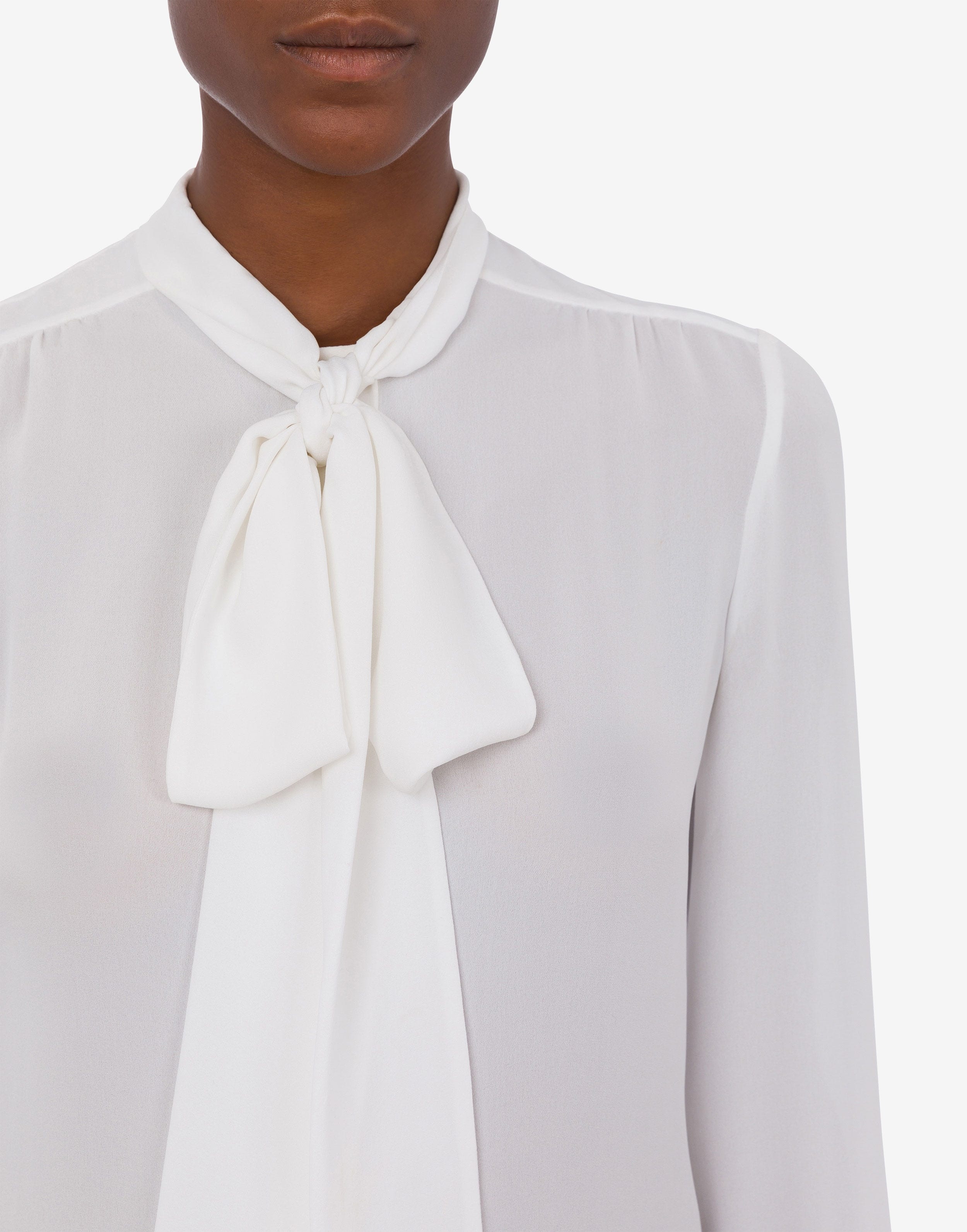 SILK CHARMEUSE SHIRT - 4