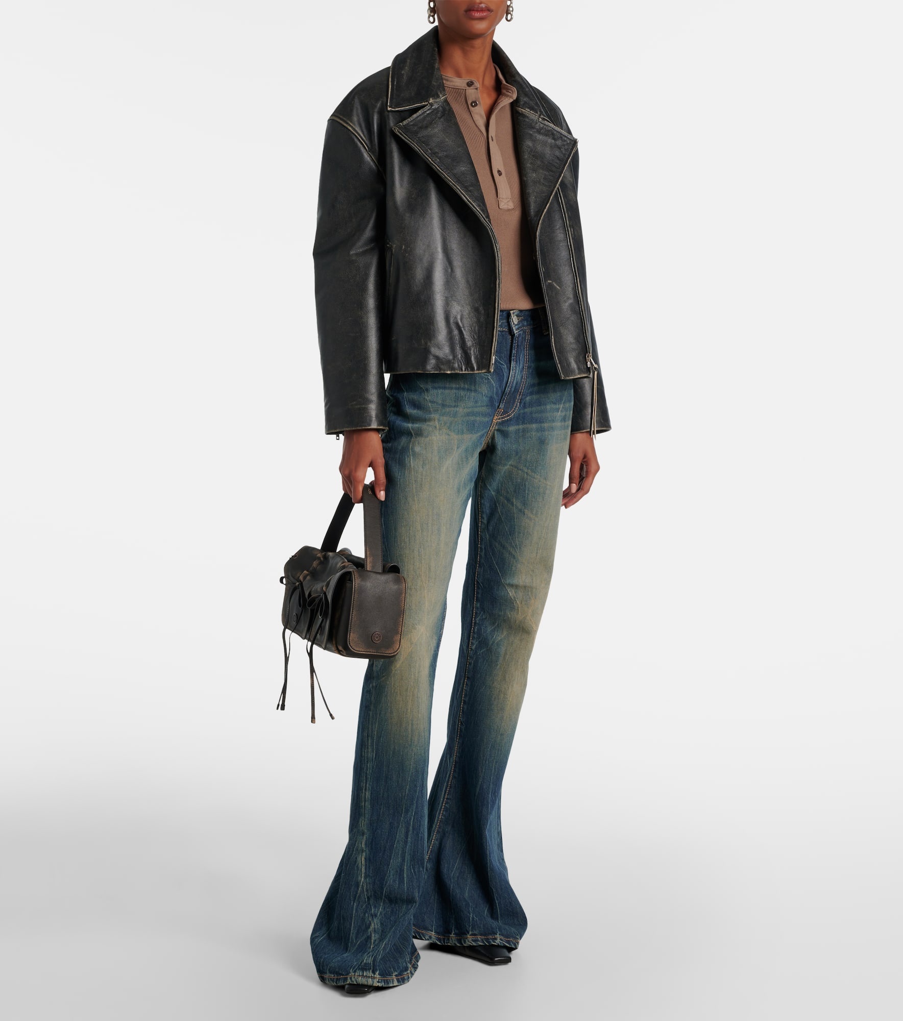 2024F high-rise bootcut jeans - 2