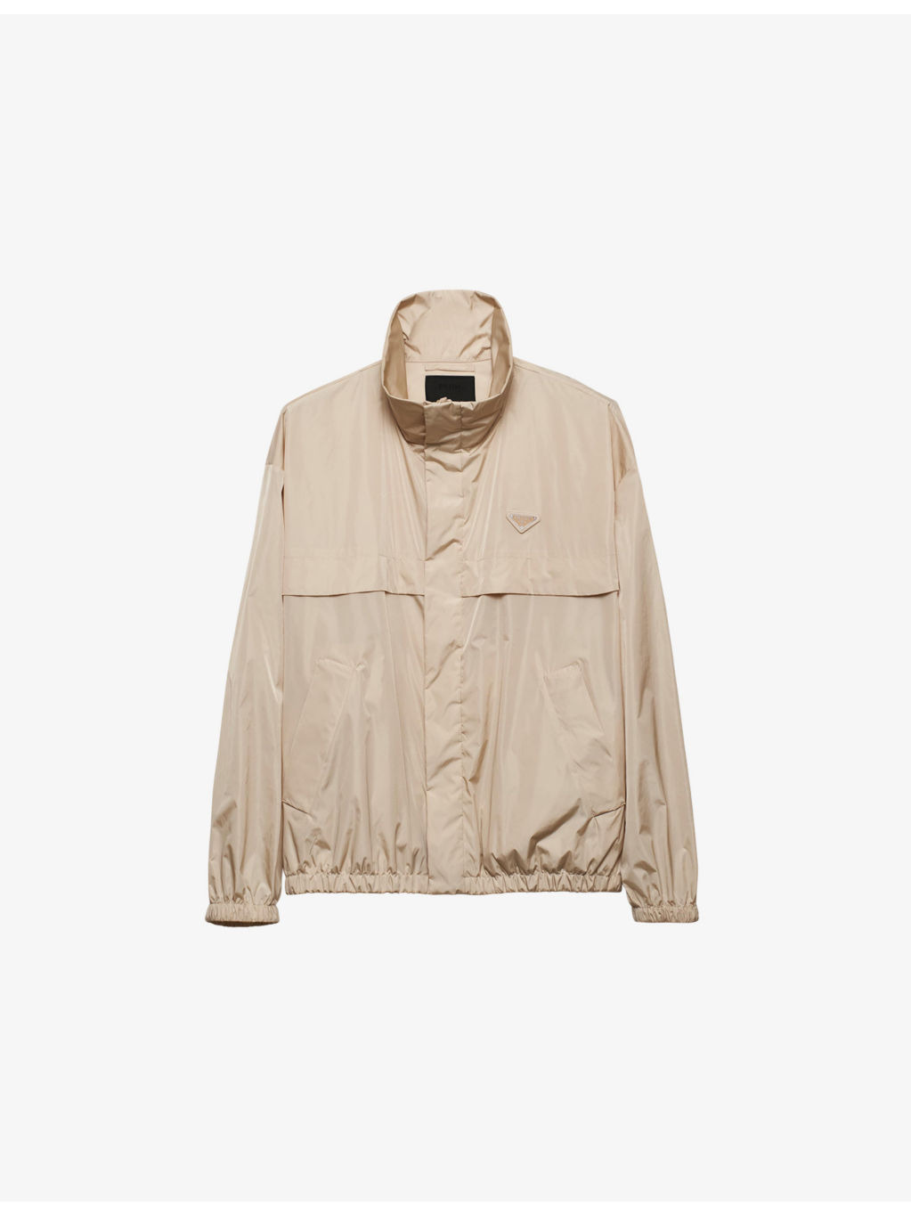 Logo-embroidered funnel-neck nylon jacket - 1