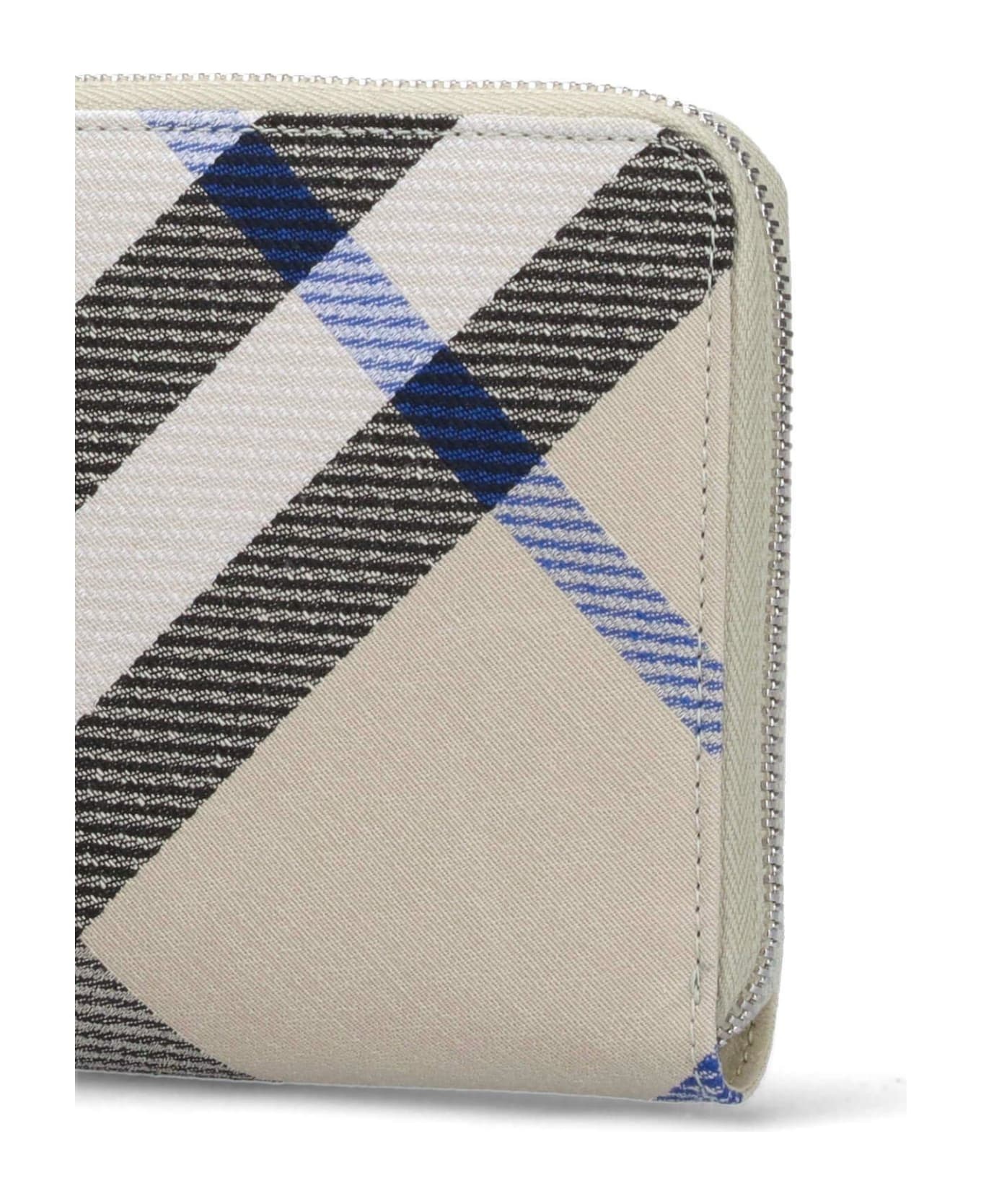 Large Checked Zip-around Wallet - 5