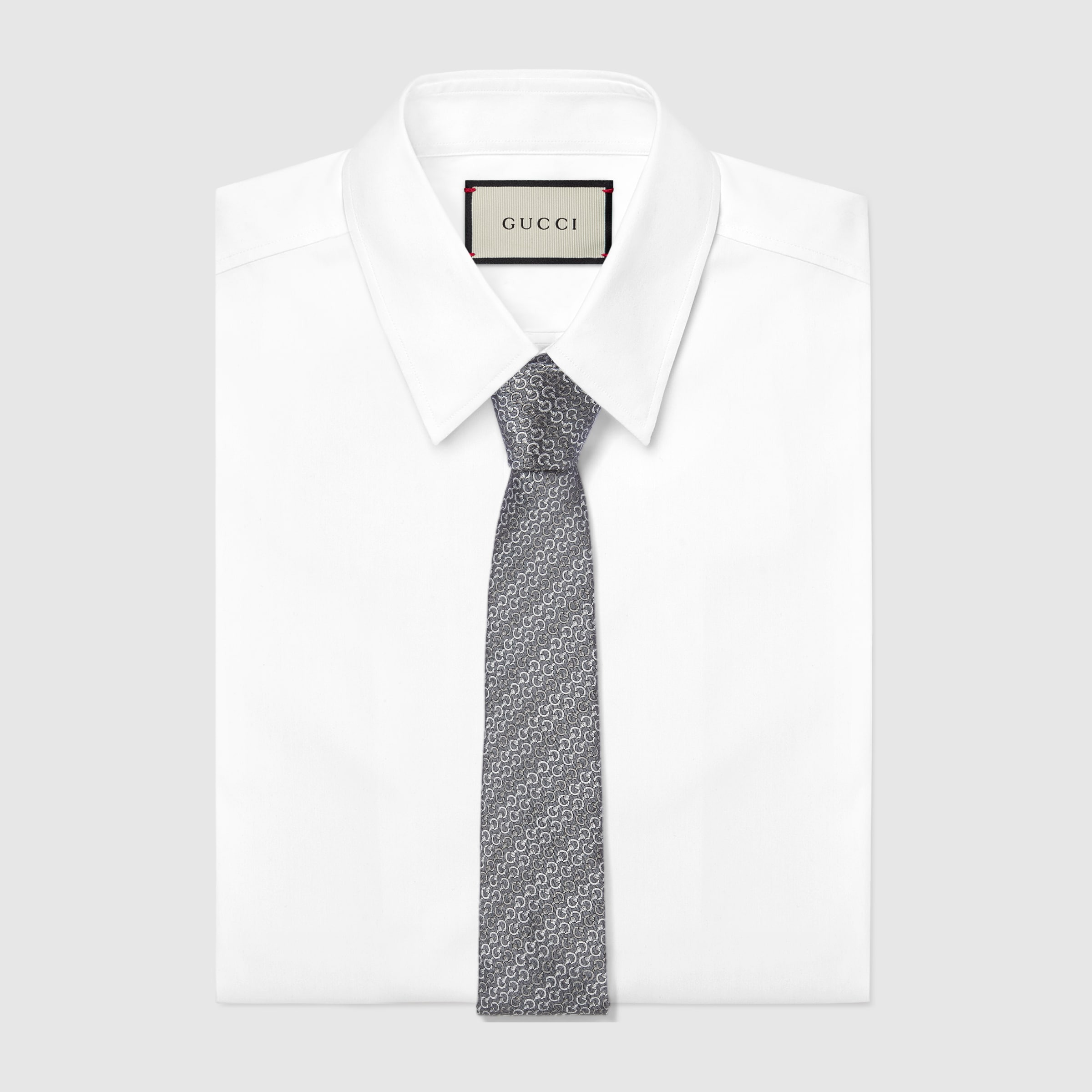 Horsebit silk jacquard tie - 2