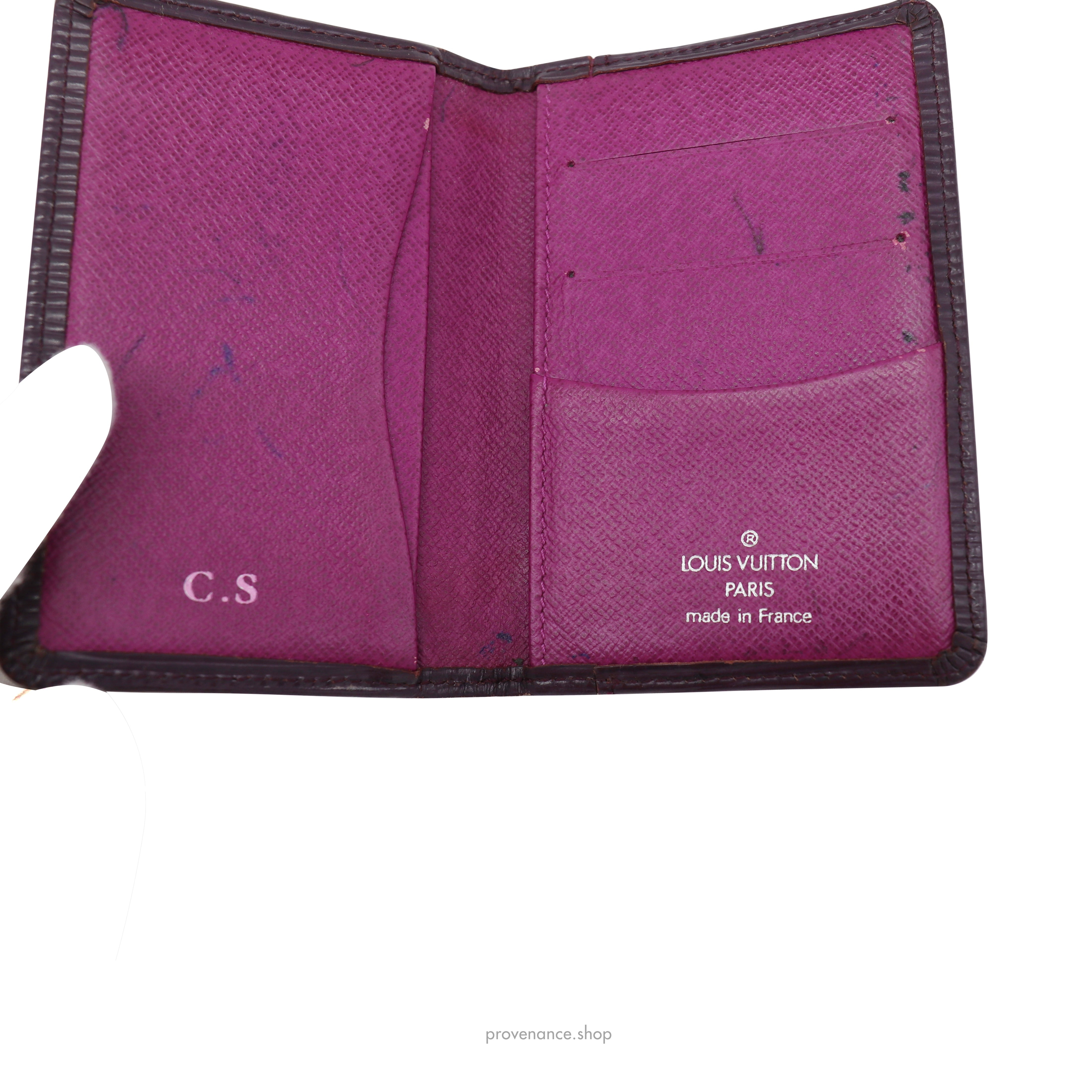 Louis Vuitton Pocket Organizer Wallet - Cassis Epi - 9