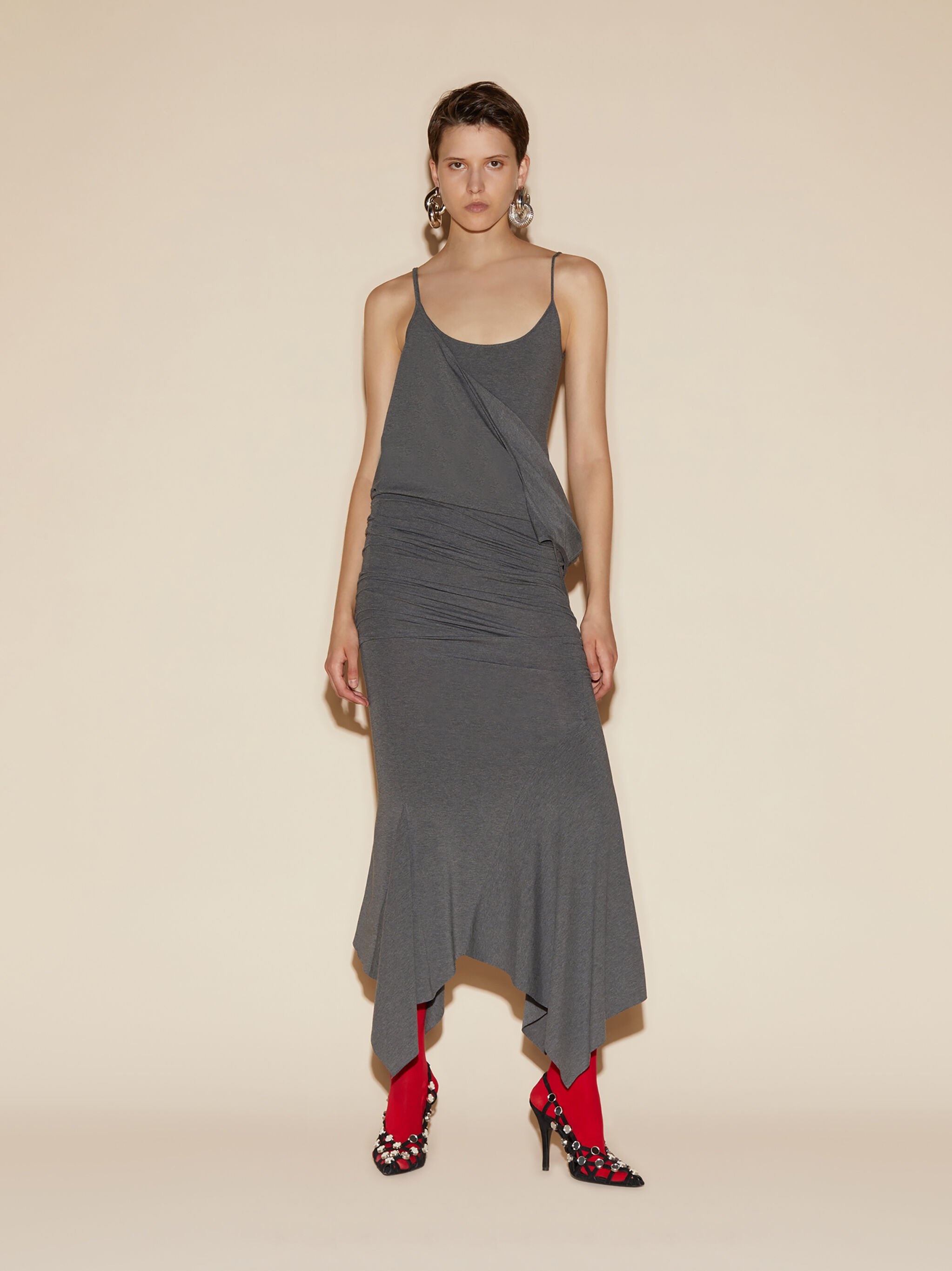 DARK GREY MIDI DRESS - 2
