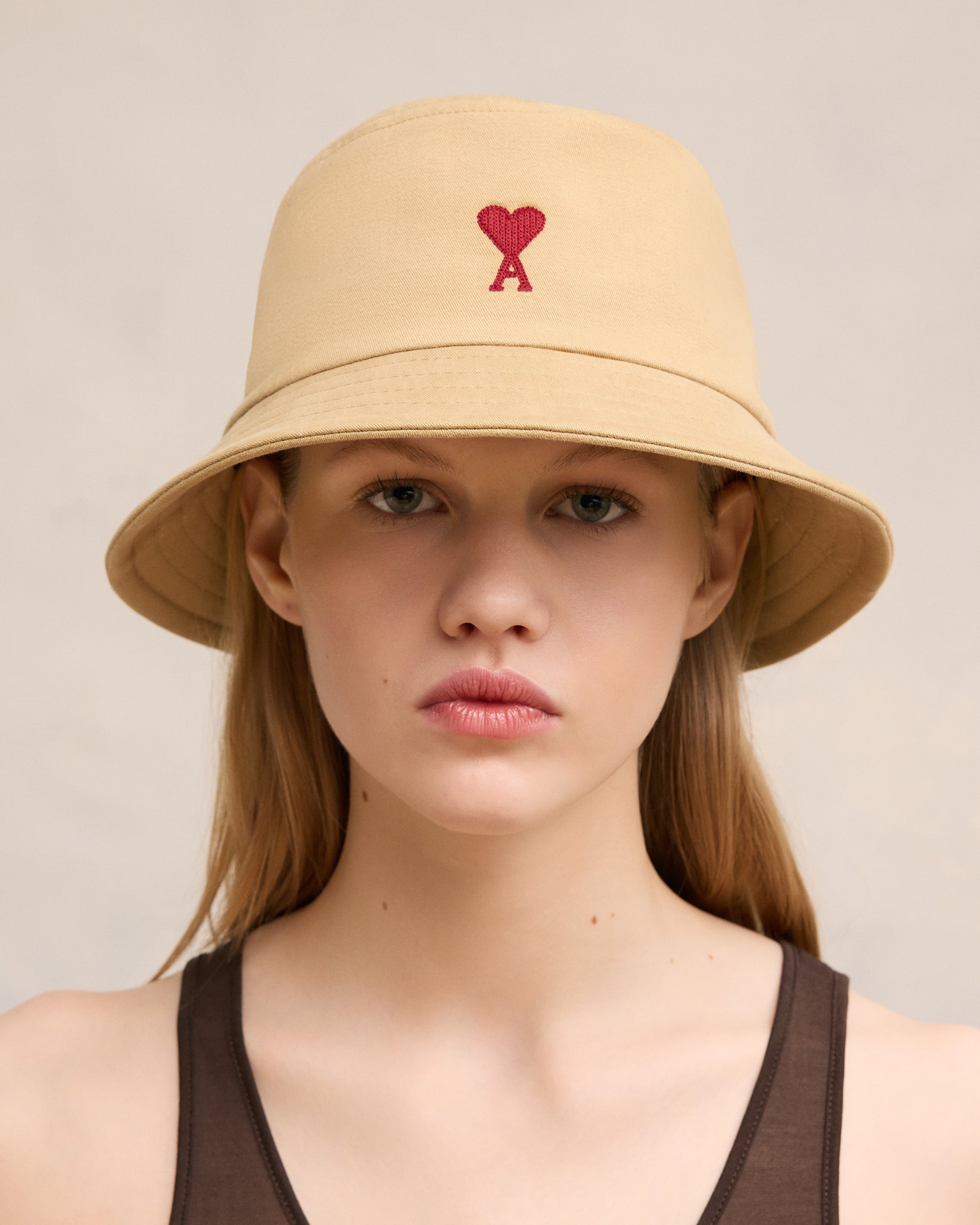 RED AMI DE COEUR EMBROIDERY BUCKET HAT - 2