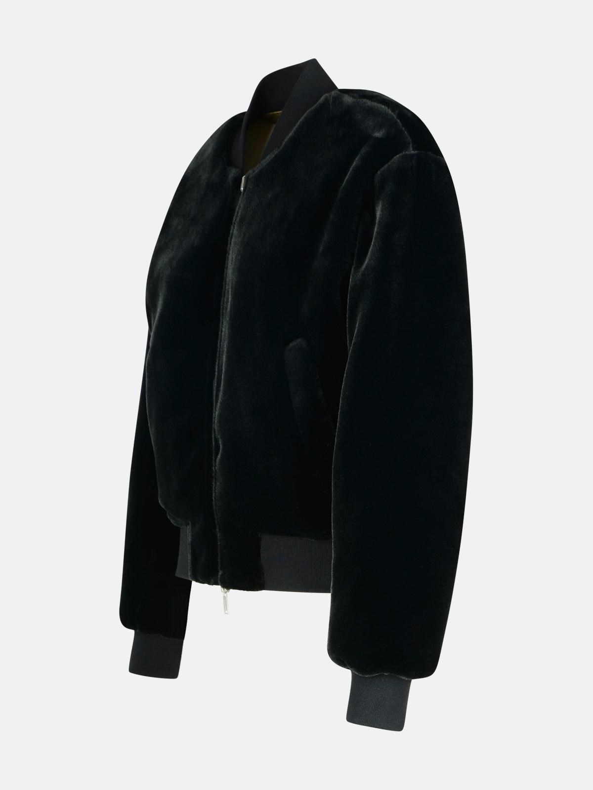 'JET' GREEN POLYESTER BOMBER JACKET - 5