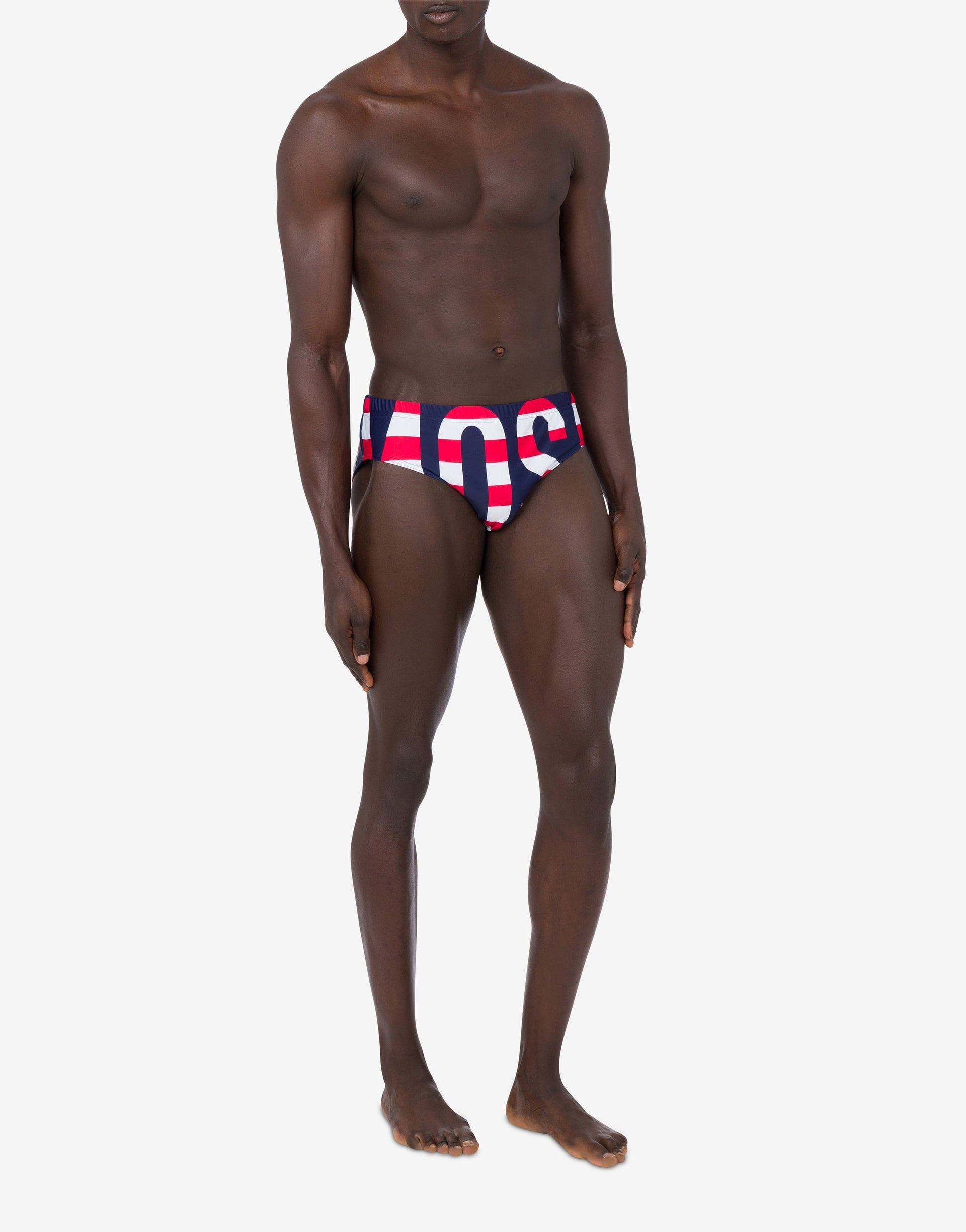 SWIM SLIP STRIPED LETTERING LOGO - 1