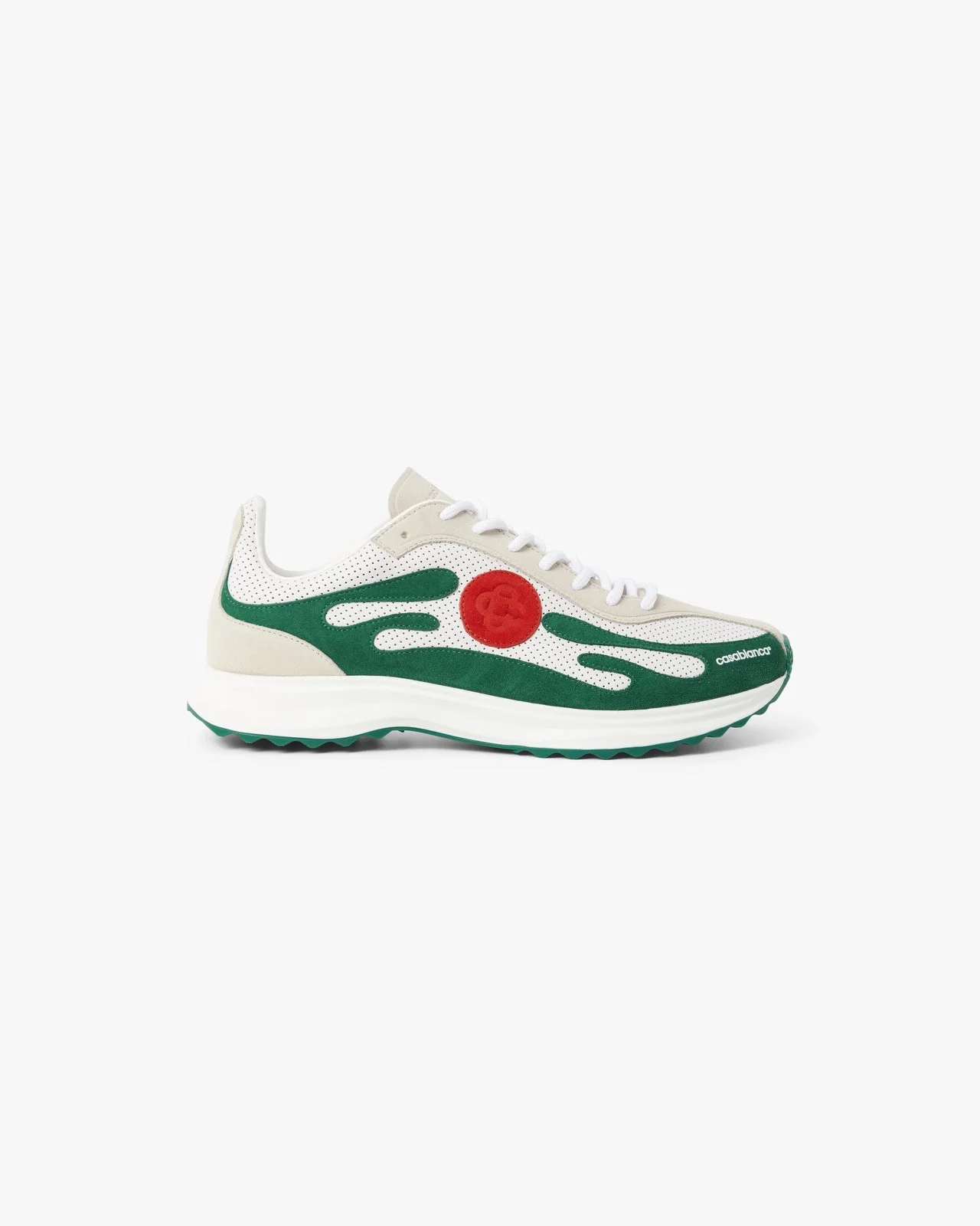 Men's White & Green Stade Sneaker | Casablanca Paris - 1