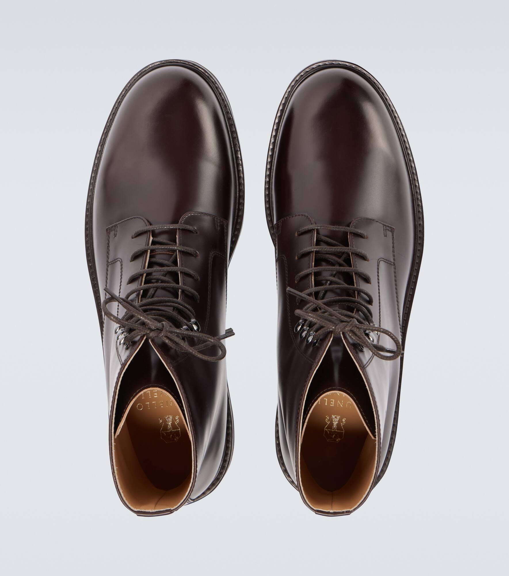 Leather lace-up boots - 4