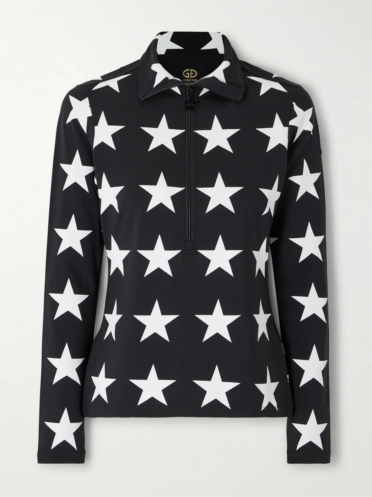 Lunaria Metallic Printed Stretch Recycled-jersey Base Layer - 1