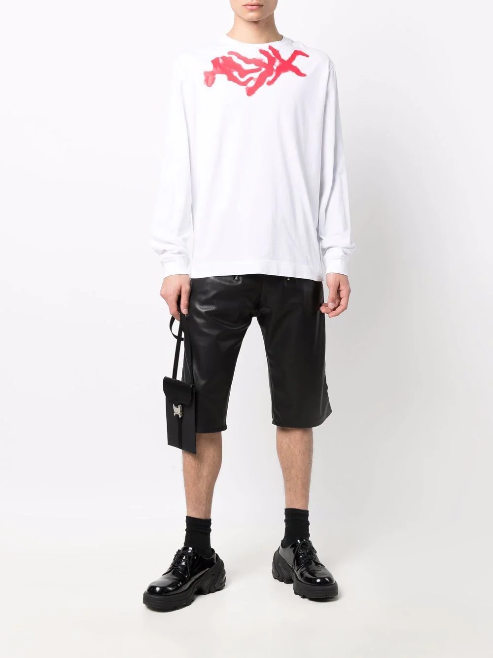 Spray-logo long-sleeved T-shirt - 2