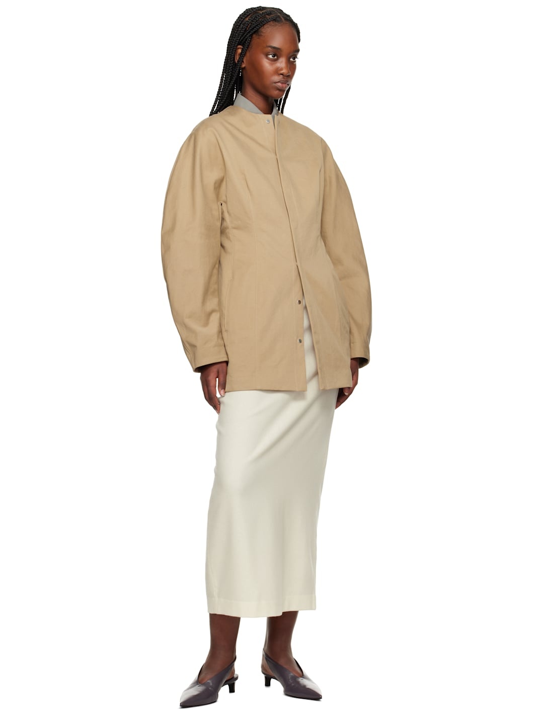 Tan Washed Finx Chino Half Coat - 4