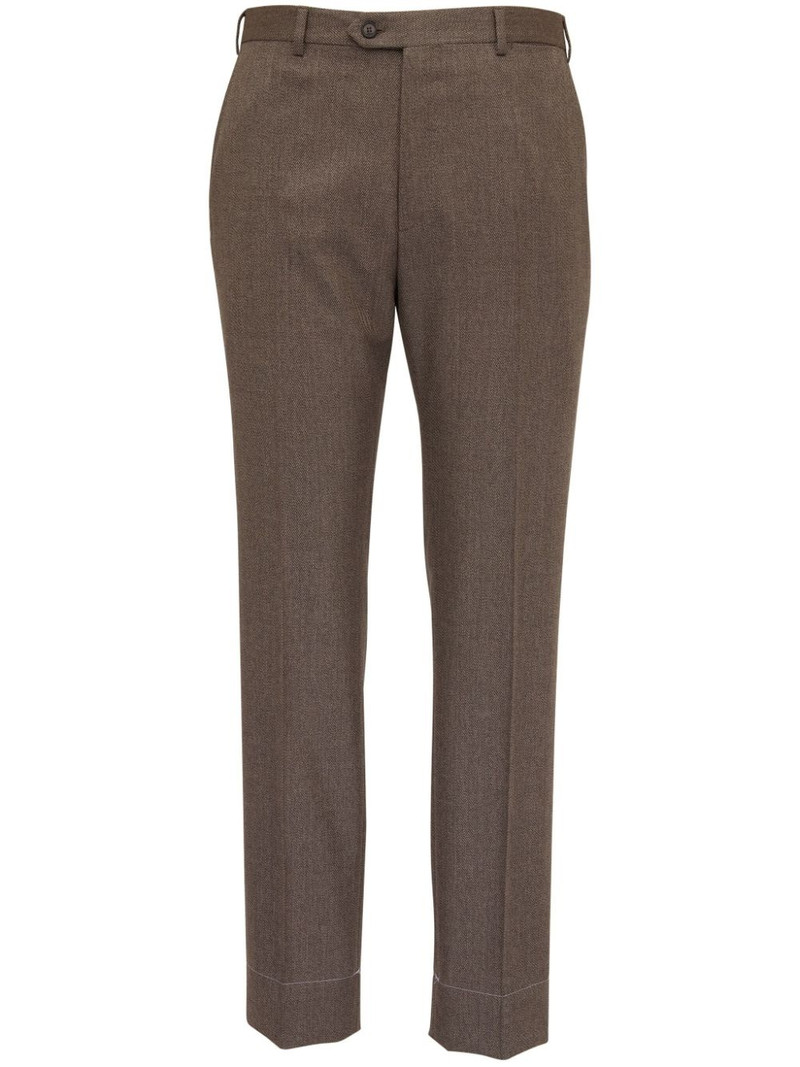 straight-leg tailored wool trousers 1