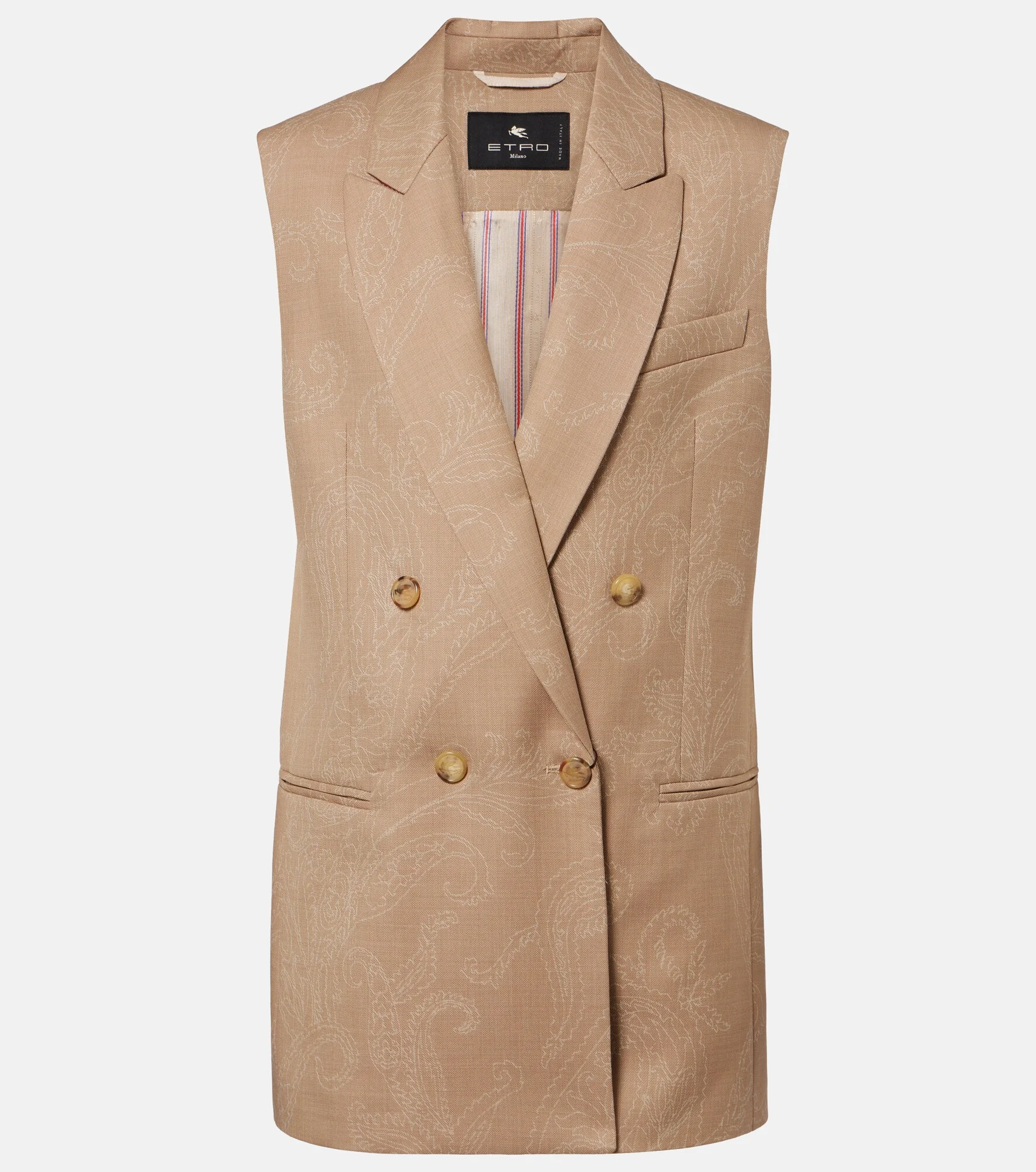 Wool jacquard vest - 1
