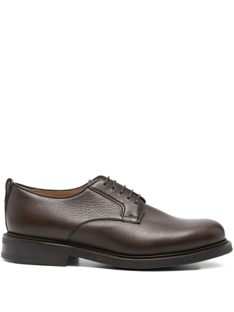 leather lace-up derby shoes 1