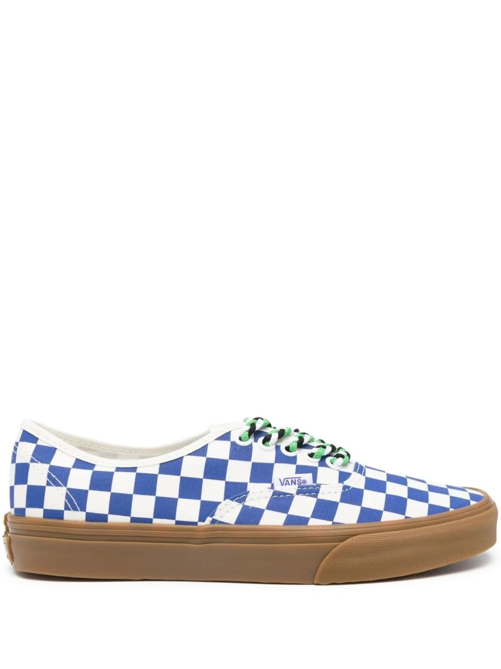 checked canvas sneakers - 1