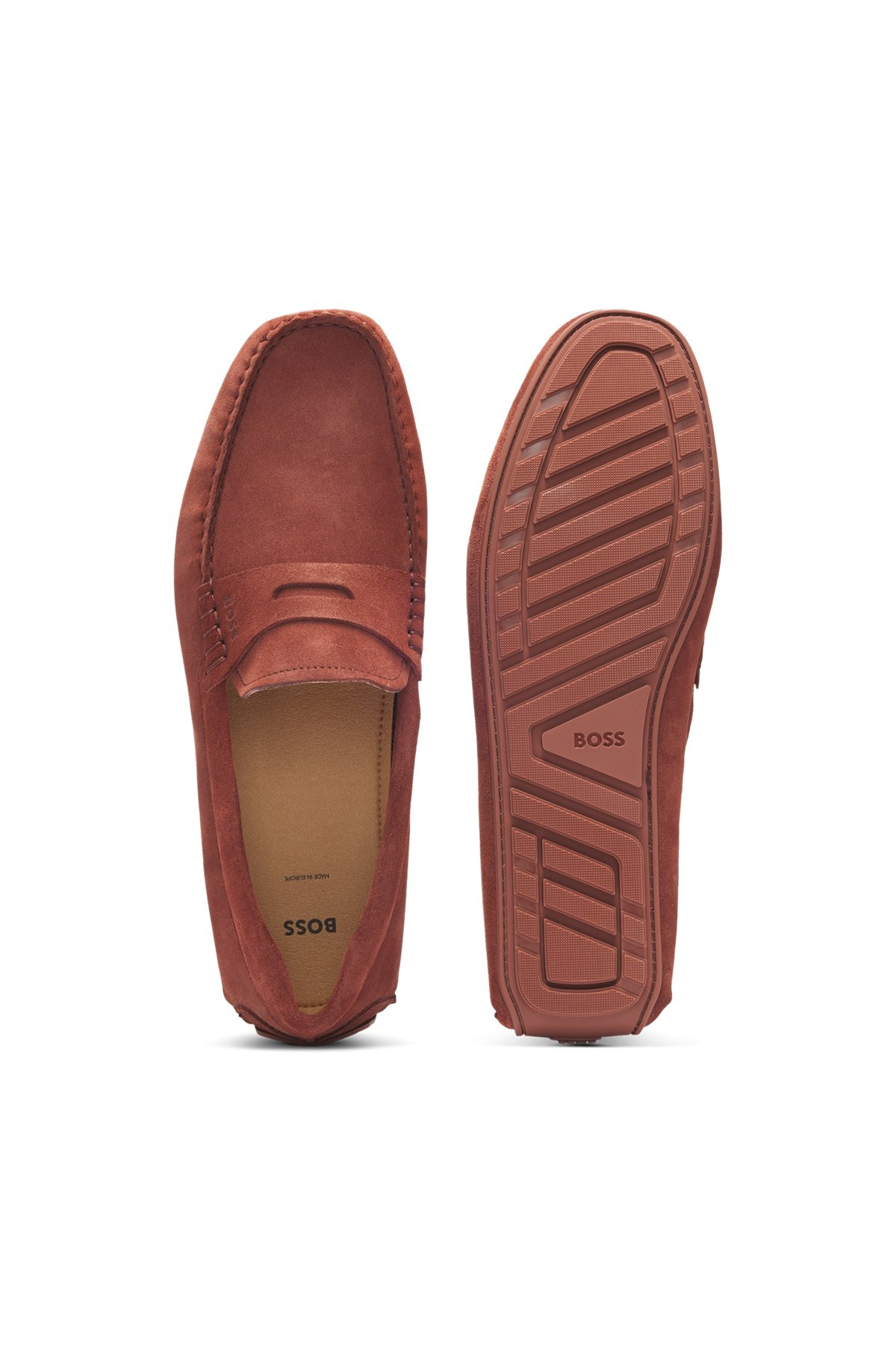 PORTUGUESE-CRAFTED MOCCASIN LOAFERS IN SUEDE WITH PENNY TRIM - 4