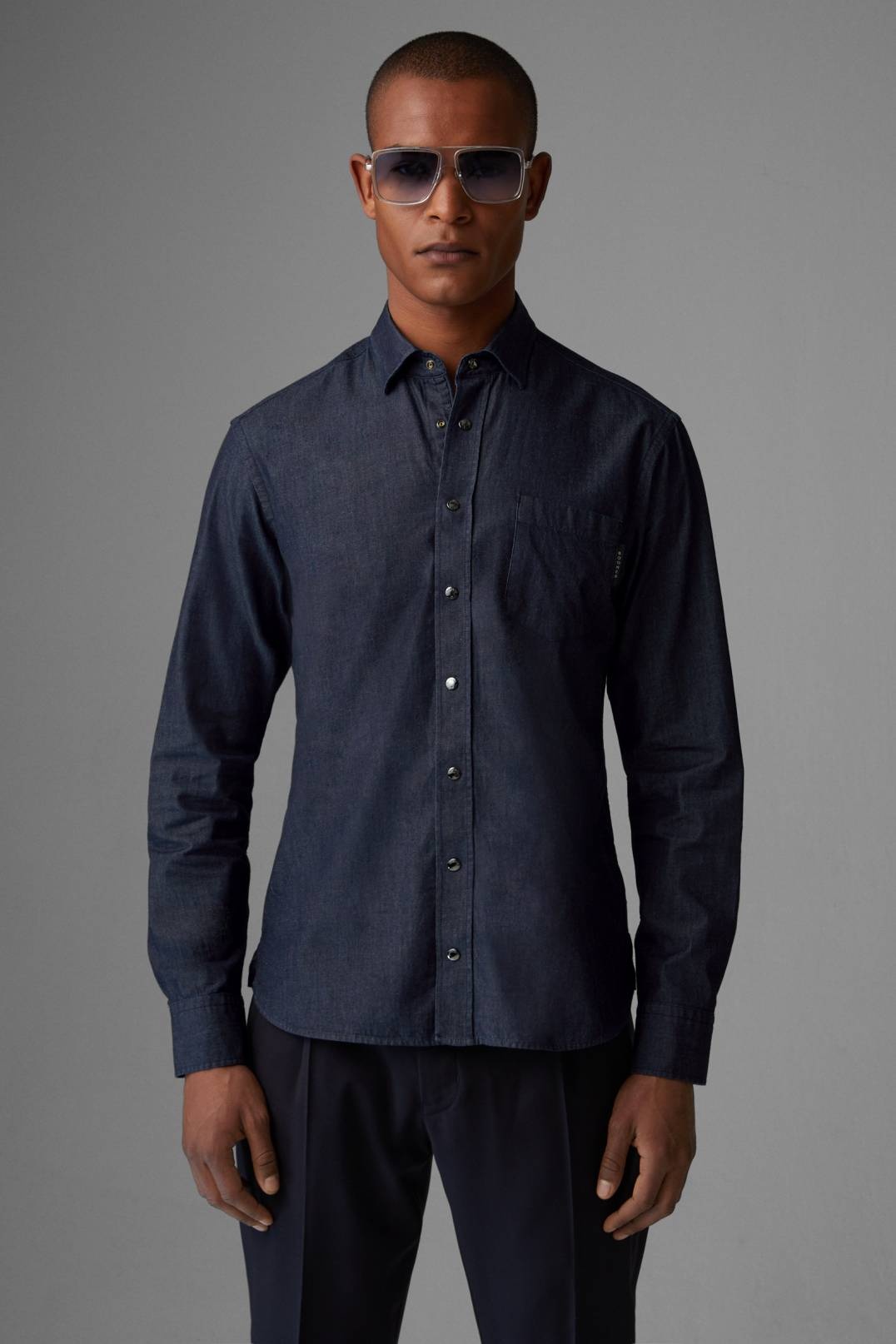 DEAN DENIM SHIRT IN NAVY BLUE - 2