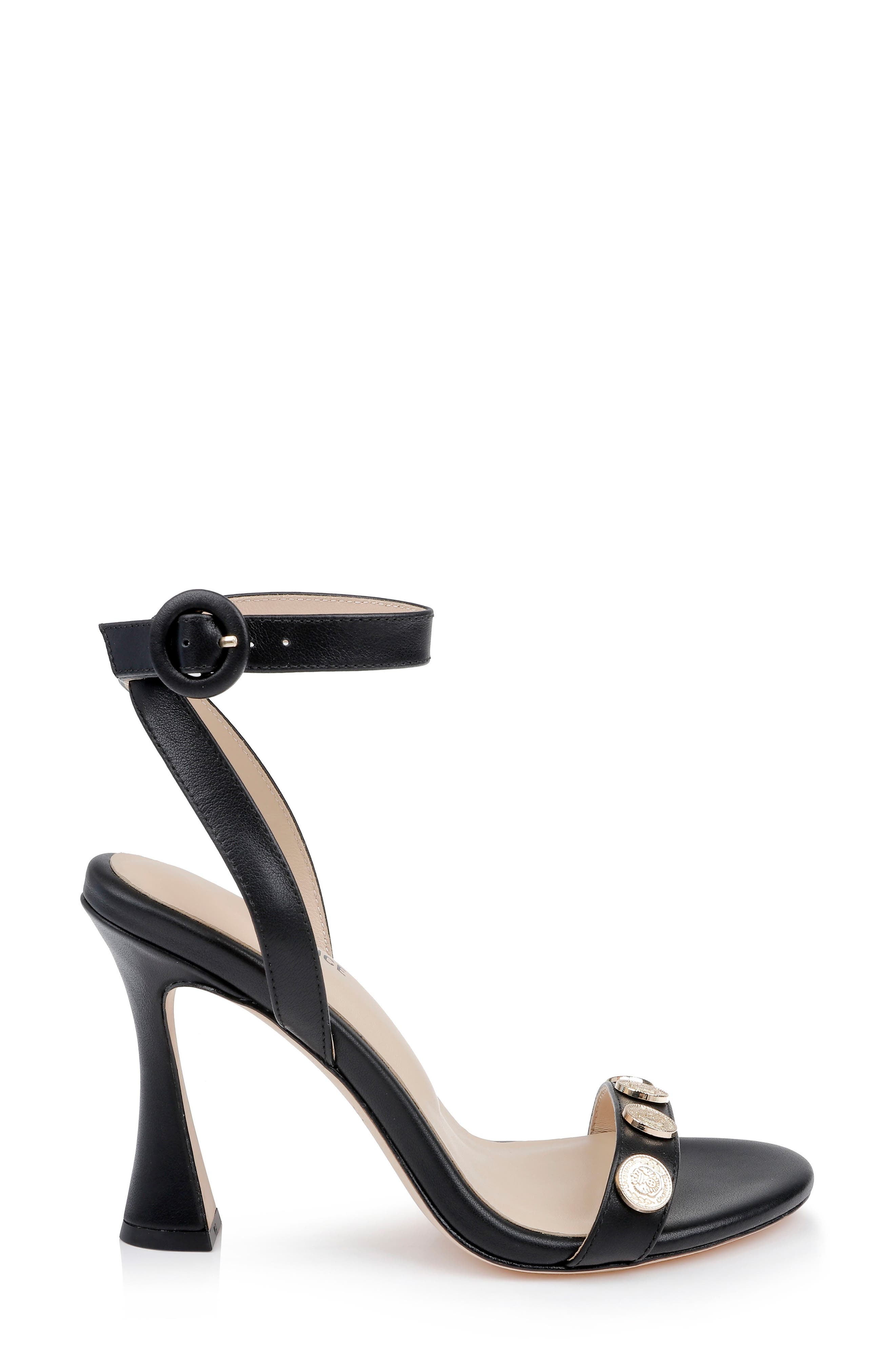 L'AGENCE Harriett Ankle Strap Sandal in Black Leather at Nordstrom - 3