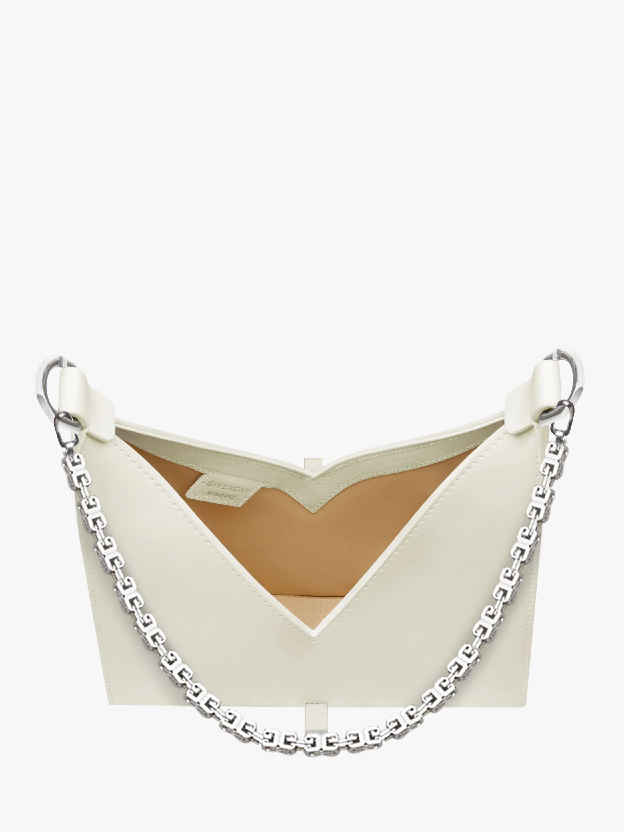MINI CUT OUT BAG IN BOX LEATHER WITH CHAIN - 4